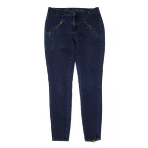 Madewell 2 Dark Wash Skinny Moto Jeans